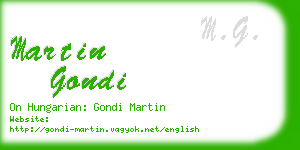 martin gondi business card